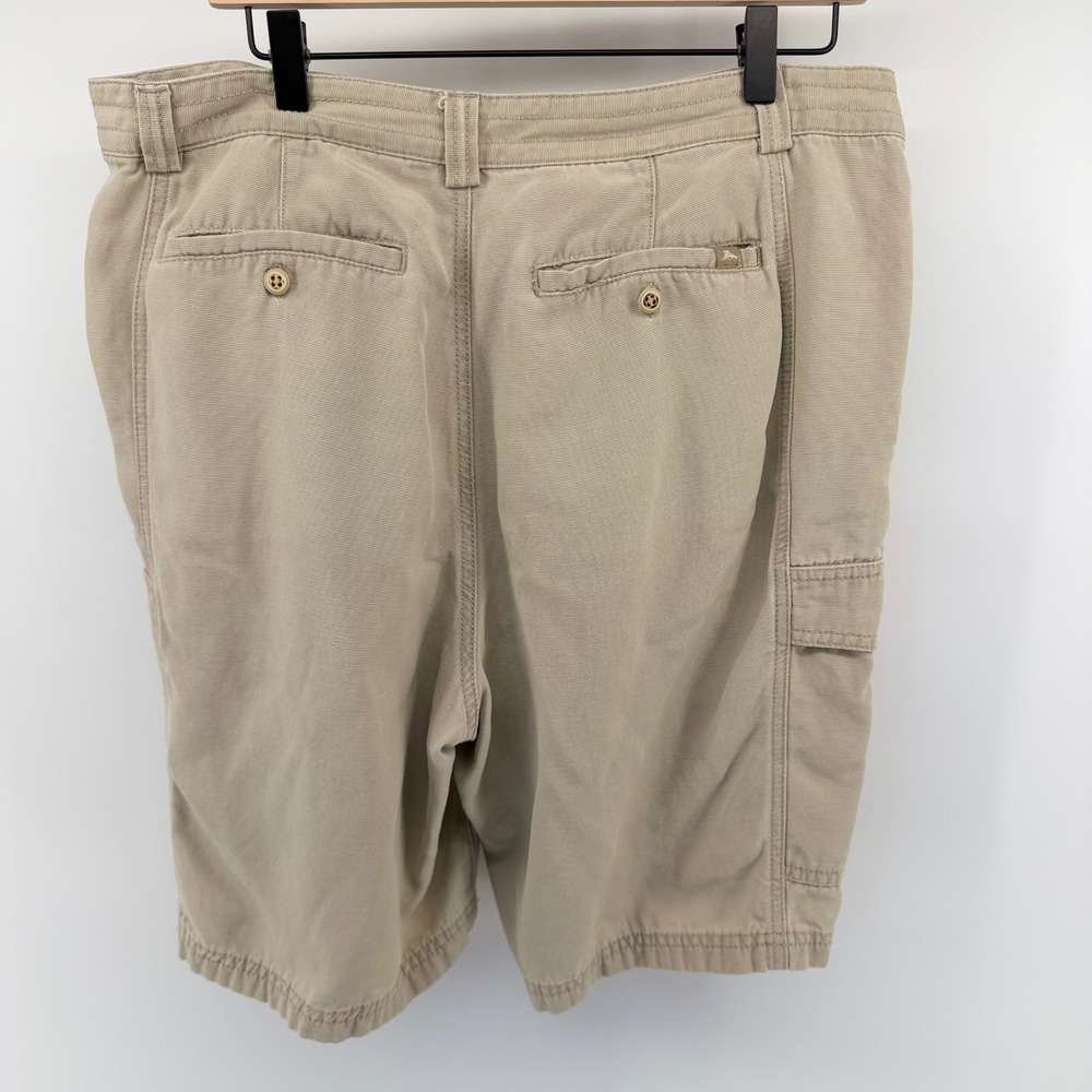 Tommy Bahama Relax Cargo Shorts Tencel Cotton Utility Khaki Tan 35 Mens - Picture 3 of 9